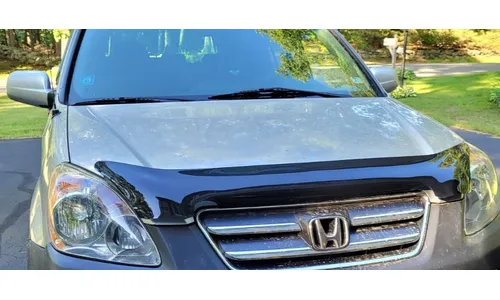 Дефлектор капота Hood Shield для Honda CR-V (2002–2006), высокий профиль, тёмно-дымчатый Husky Liners — фото 4