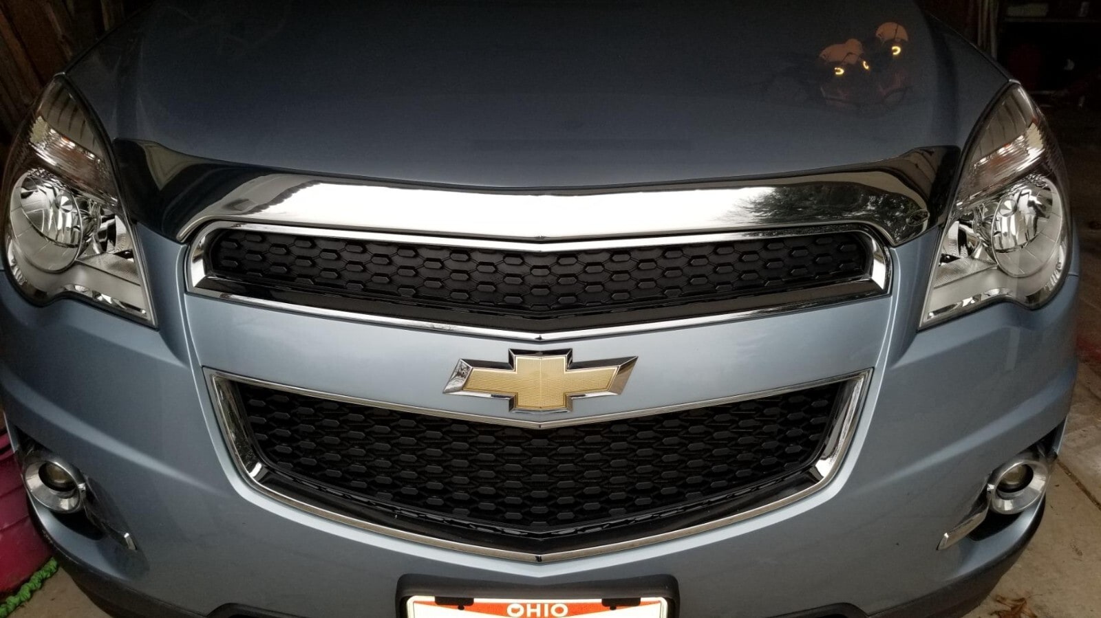 Дефлектор капота Aeroskin для Chevrolet Equinox (2010–2017), хром Husky Liners — фото 4