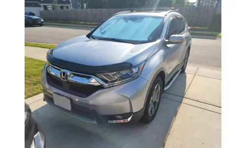 Дефлектор капота Hood Shield для Honda CR-V (2017–2022), средний профиль, тёмно-дымчатый Husky Liners — фото 4