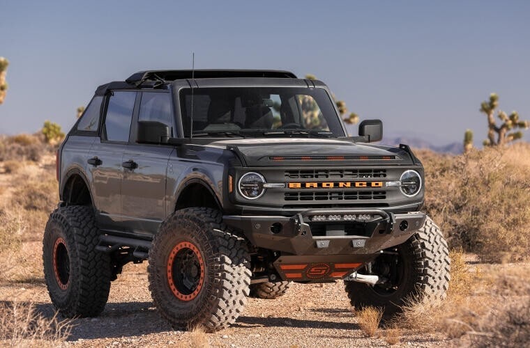 Дефлектор капота Aeroskin Lightshield PRO для Ford Bronco VI, матовый чёрный Husky Liners — фото 3