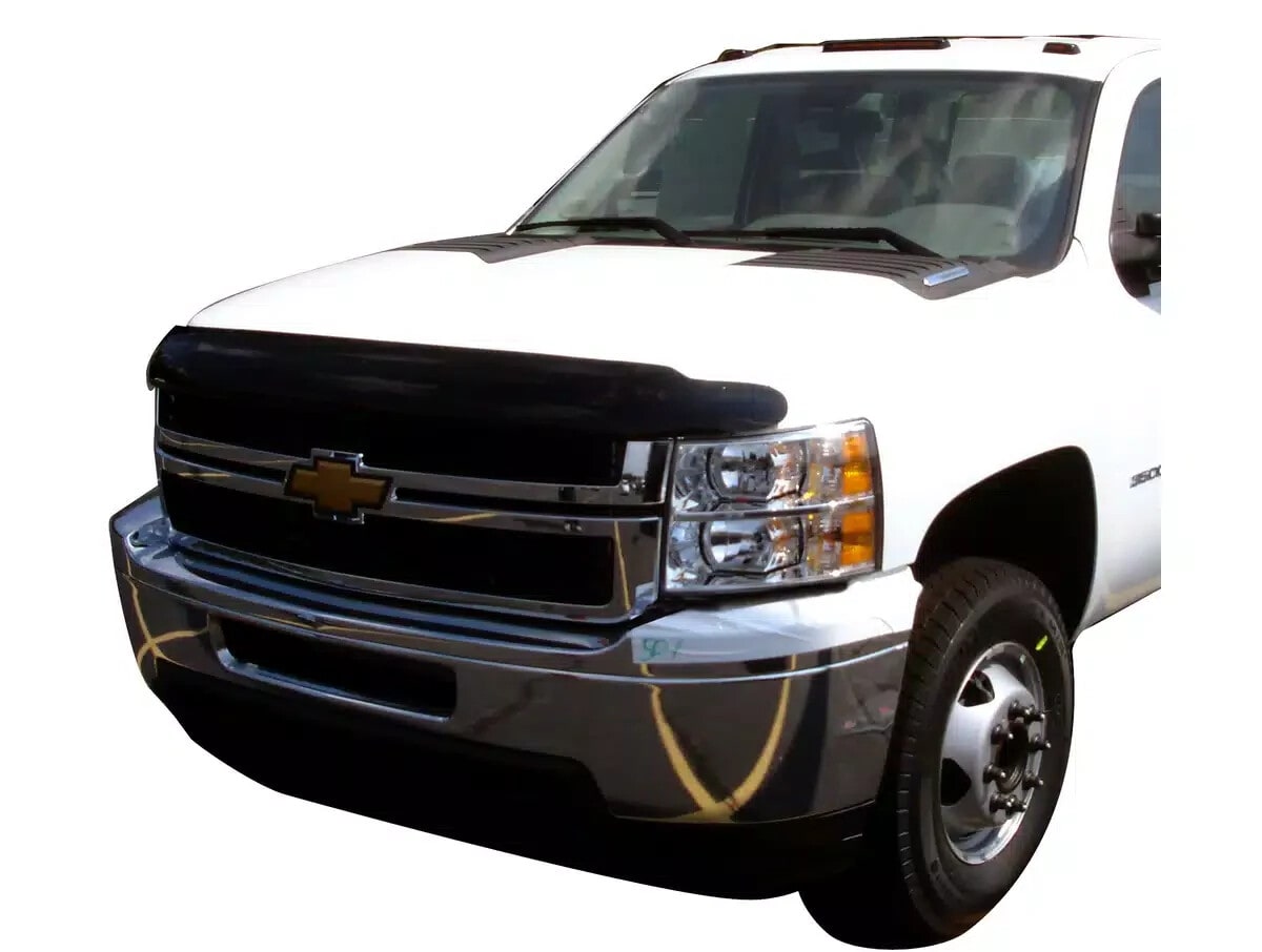 Дефлектор капота Hood Shield для Chevrolet Silverado 2500/3500 (2011–2014), высокий профиль, тёмно-дымчатый Husky Liners — фото 3