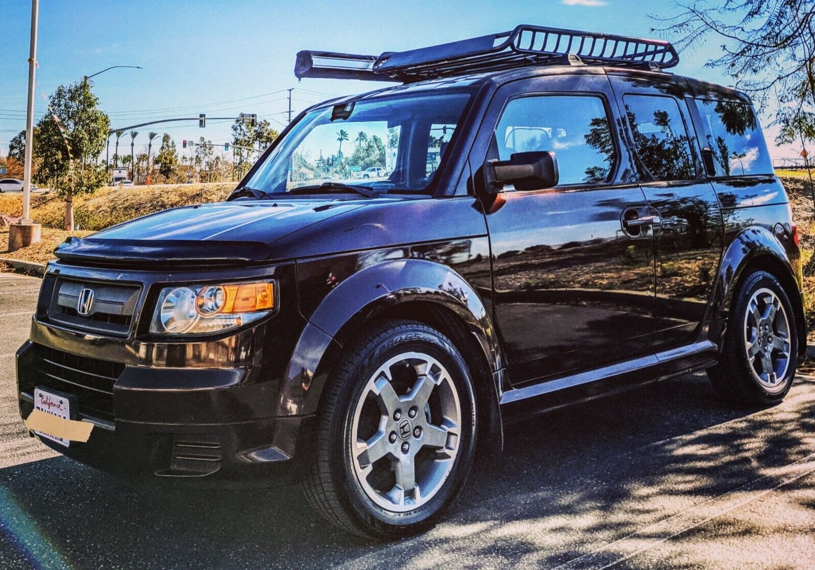 Дефлектор капота Hood Shield для Honda Element (2003–2008), высокий профиль, тёмно-дымчатый Husky Liners — фото 5