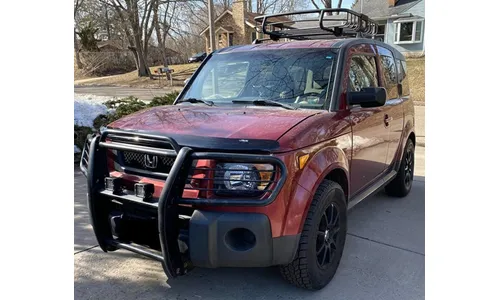 Дефлектор капота Hood Shield для Honda Element (2003–2008), высокий профиль, тёмно-дымчатый Husky Liners — фото 3