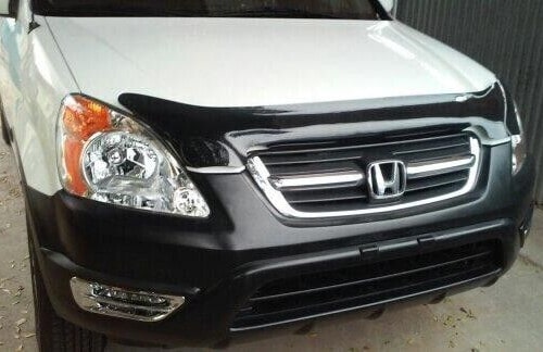 Дефлектор капота Hood Shield для Honda CR-V (2002–2006), высокий профиль, тёмно-дымчатый Husky Liners — фото 3
