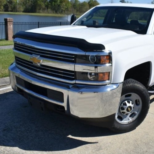 Дефлектор капота Hood Shield для Chevrolet Silverado 2500/3500 (2015–2019), высокий профиль, тёмно-дымчатый Husky Liners — фото 3
