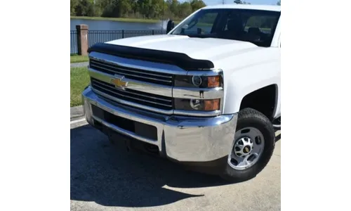 Дефлектор капота Hood Shield для Chevrolet Silverado 2500/3500 (2015–2019), высокий профиль, тёмно-дымчатый Husky Liners — фото 3