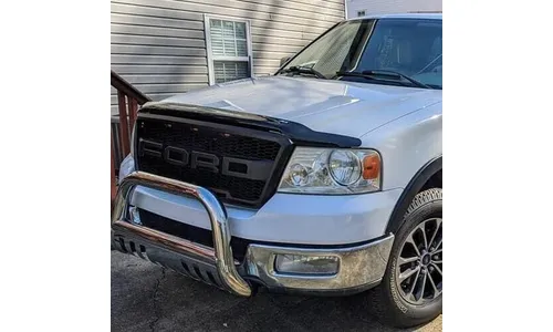 Дефлектор капота Hood Shield для Ford F-150 (2004–2008), Lincoln Mark LT (2006–2008), высокий профиль, тёмно-дымчатый Husky Liners — фото 2