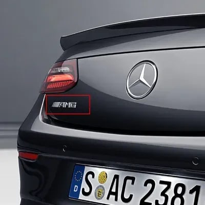 Самоклеящийся шильдик AMG Mercedes-Benz E-Класс, хромированный — фото 1