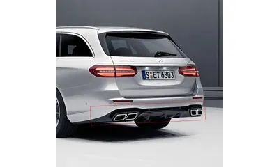 Задний диффузор E 63 AMG для Mercedes-Benz E-Класса S213, хромированные насадки — фото 1