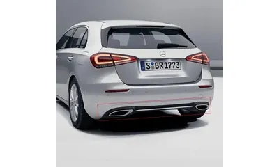 Задний диффузор Progressive Line для Mercedes-Benz A-Класса W177, хром — фото 1