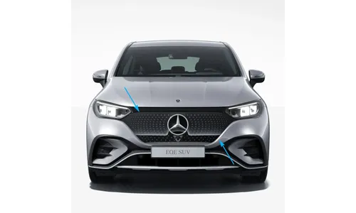 Черная глянцевая решетка Star Pattern Mercedes-Benz EQE SUV X294 — фото 1