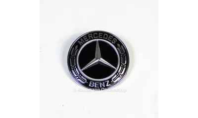 Черная эмблема Mercedes-Benz на передний бампер — фото 1