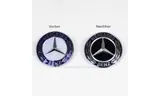 Черная эмблема Mercedes-Benz на передний бампер — фото 3