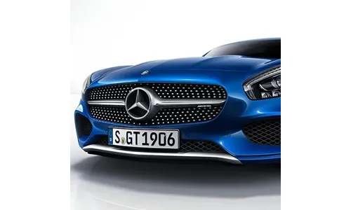 Комплект секций решетки Diamond с хромированными штифтами Mercedes-AMG GT C190 — фото 1