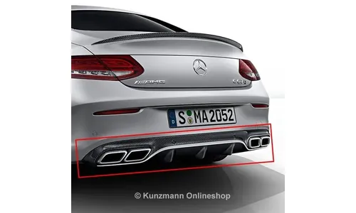 Задний диффузор C 63 AMG для Mercedes-Benz C-Класса C205/A205, карбон — фото 1