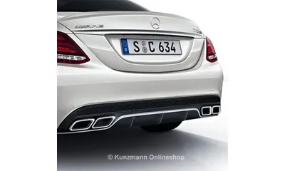 Задний диффузор C 63 AMG с хромированными насадками для Mercedes-Benz C-Класса W205/S205 — фото 1