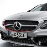 Комплект красных наклеек Edition 1 на решетку радиатора Mercedes-Benz C 63 AMG W205 — фото 4