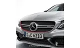 Комплект красных наклеек Edition 1 на решетку радиатора Mercedes-Benz C 63 AMG W205 — фото 4