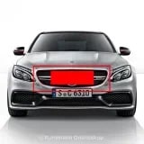 Комплект красных наклеек Edition 1 на решетку радиатора Mercedes-Benz C 63 AMG W205 — фото 3