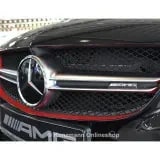 Комплект красных наклеек Edition 1 на решетку радиатора Mercedes-Benz C 63 AMG W205 — фото 2