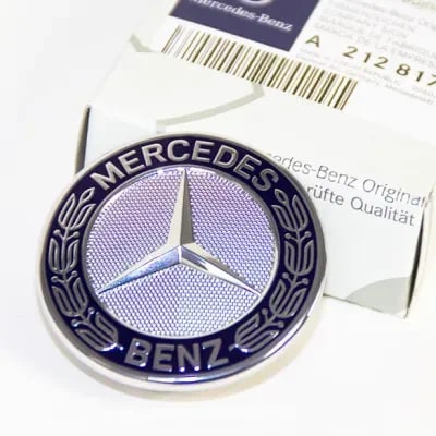 Эмблема на капот Mercedes-Benz, синий — фото 1