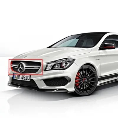 Комплект декоративных пленок Edition 1 на решетку радиатора Mercedes-Benz CLA C117, красный — фото 1