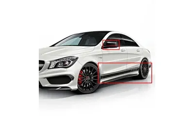 Комплект наклеек Edition 1 на зеркала и боковины Mercedes-Benz CLA 45 AMG C117 — фото 1