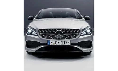 Комплект черной глянцевой накладки Night Package решетки Mercedes-Benz CLA C117/X117 — фото 3