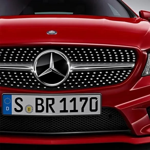 Решетка Diamond Mercedes-Benz CLA C117/X117 дорестайлинг, хромированные штифты — фото 3