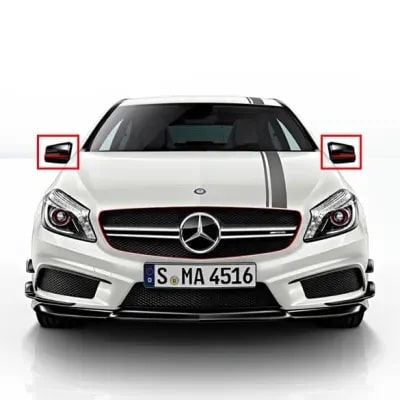 Комплект красных наклеек Edition 1 на корпуса зеркал Mercedes-AMG — фото 1