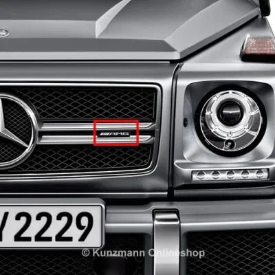 Эмблема G 63 / 65 AMG Mercedes-Benz G W463 на решетку радиатора — фото 1