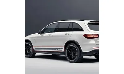 Боковые наклейки AMG Mercedes-Benz GLC X253/C253, серые графитовые матовые, 2 шт. — фото 1