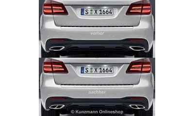 Хромированные накладки выхлопа в стиле GLS 43 AMG для Mercedes-Benz GLS X166 — фото 1
