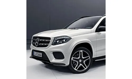 Комплект черной глянцевой решетки Night Package Mercedes-Benz GLS X166 рестайлинг с хромированными накладками — фото 3