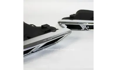 Четырёхтрубные хромированные насадки AMG для Mercedes-Benz — фото 1