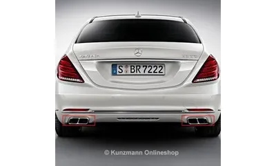 Хромированные накладки выхлопа S 600 Maybach для Mercedes-Benz S-Класса W222/V222 — фото 1