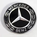 Эмблема Mercedes-Benz V / Vito W447 на капот, черный глянцевый — фото 2