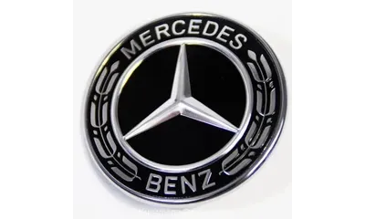 Эмблема Mercedes-Benz V / Vito W447 на капот, черный глянцевый — фото 1