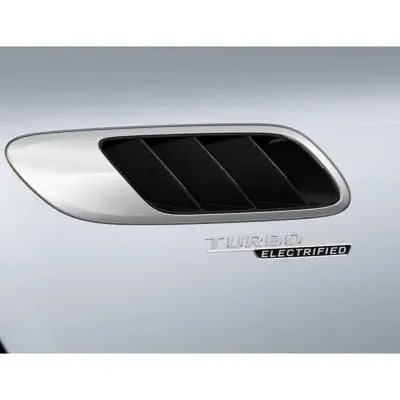 Шильдики Turbo Electrified Mercedes-AMG GT C192 на крылья, хром/черный, 2 шт. — фото 1