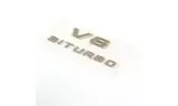 Комплект шильдиков V8 Bi-Turbo на крылья Mercedes-Benz G-Класс W465, матовый Kalahari Gold Magno, 2 шт. — фото 2