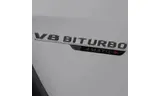 Комплект шильдиков V8 Biturbo 4Matic+ на крылья Mercedes-AMG GT C192, темный хром, 2 шт. — фото 2