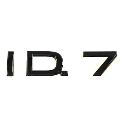 Шильдик ID.7 Volkswagen ID.7 на крышку багажника, черный глянцевый — фото 1