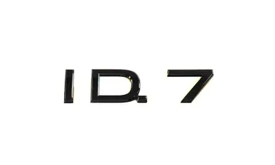 Шильдик ID.7 Volkswagen ID.7 на крышку багажника, черный глянцевый — фото 1